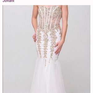 Gold & white formal dress